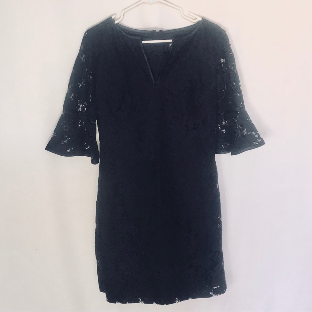 Adrianna Papell Navy Lace Dress (Size 6)